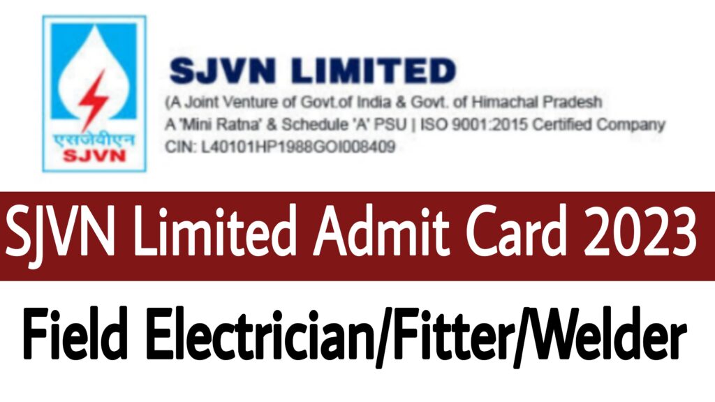 SJVN Limited Admit Card 2023
