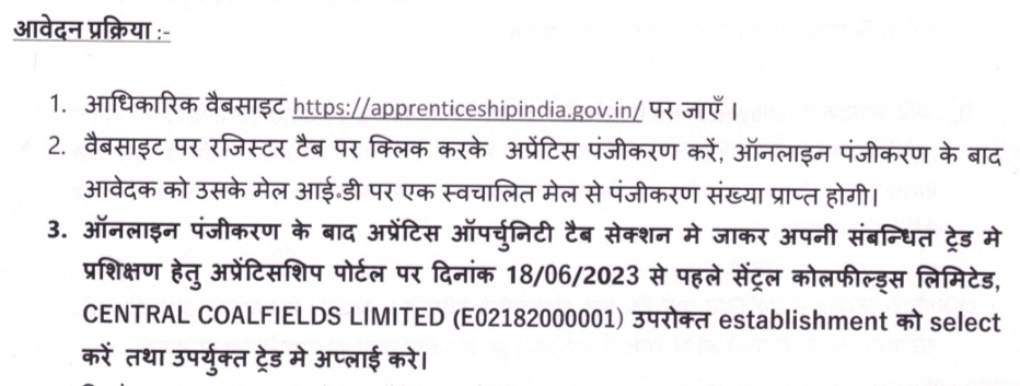 Central Coalfields Limited Apprentice How To Apply Online 