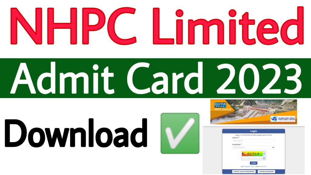 NHPC Limited Admit Card 2023
