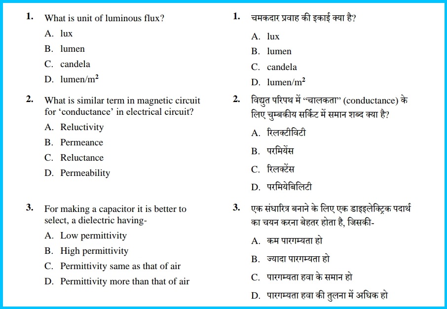 Chhattisgarh ITI Instructor Question Paper 2023 Download