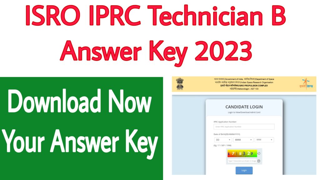 ISRO IPRC Technician B Answer Key 2023