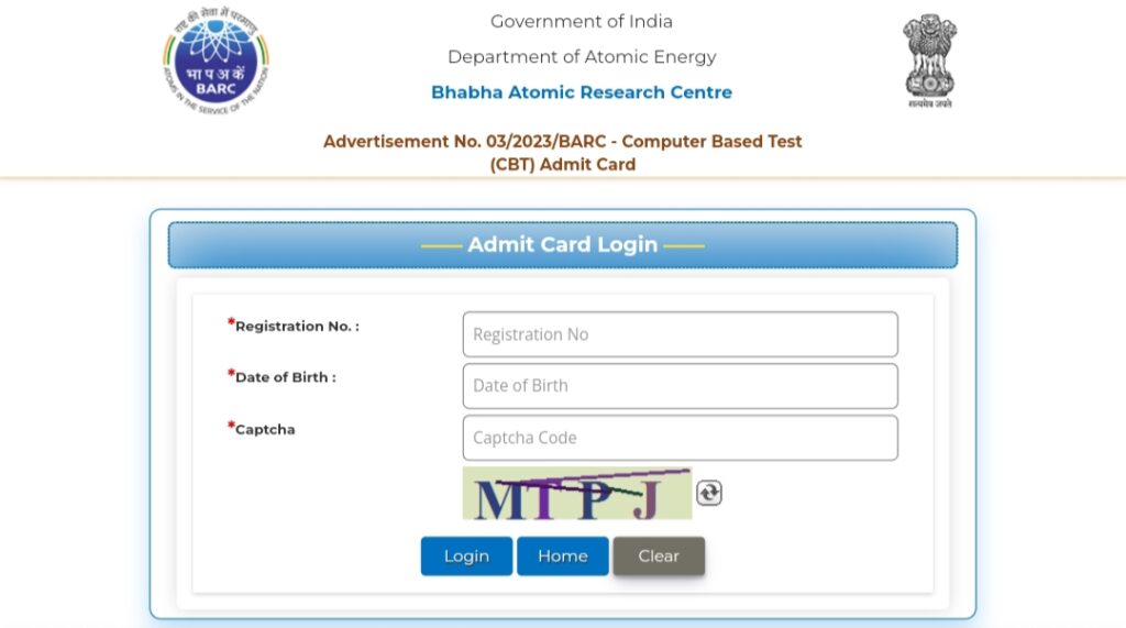 BARC Admit Card 2023 Download 