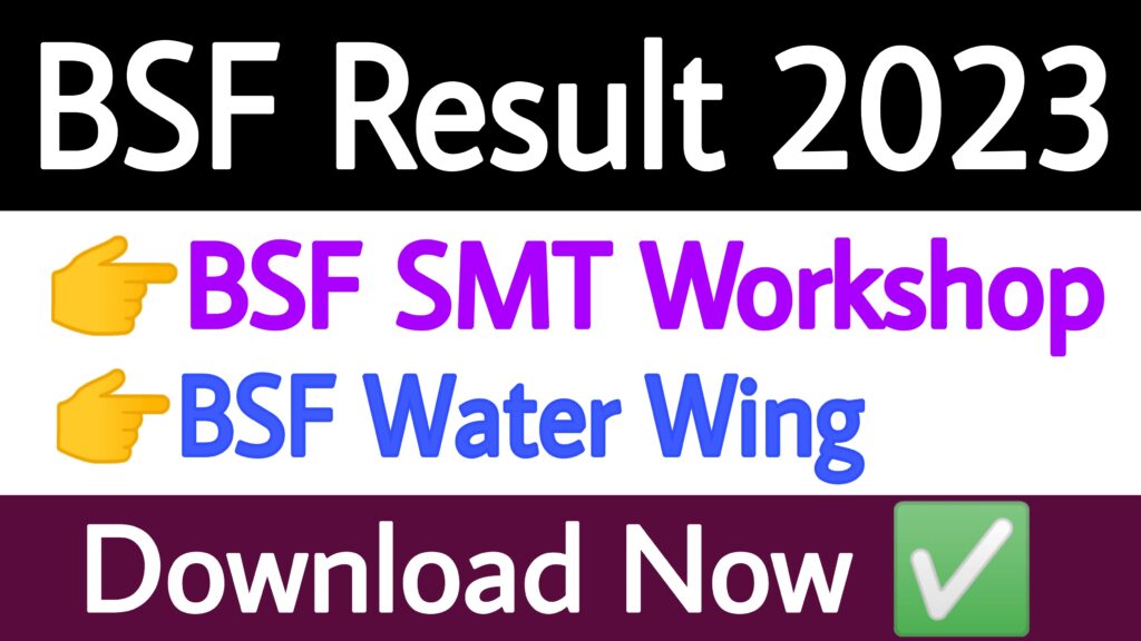 BSF SMT Workshop & Water Wing Result 2023