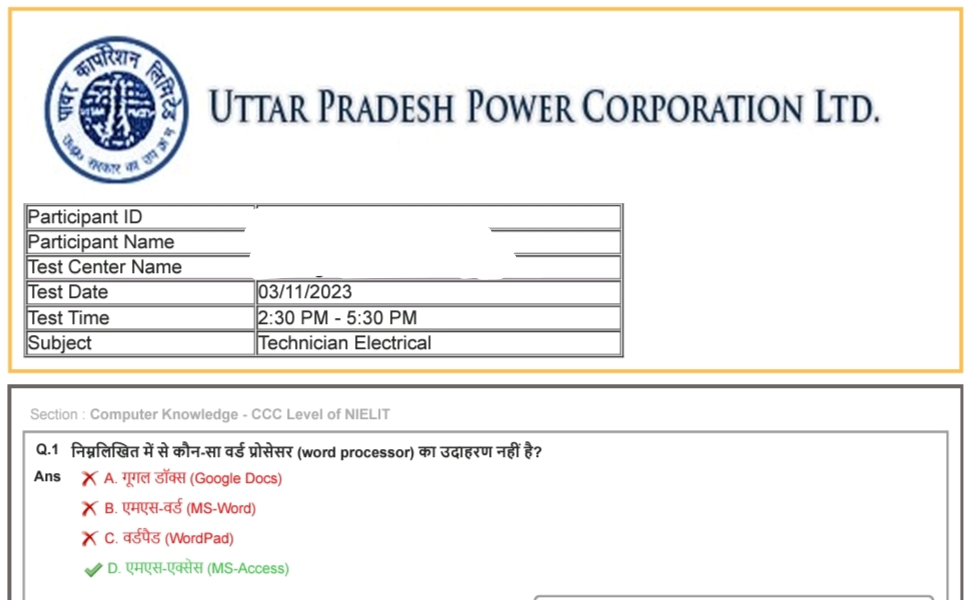 UPPCL TG2 Question Paper 2023 Download