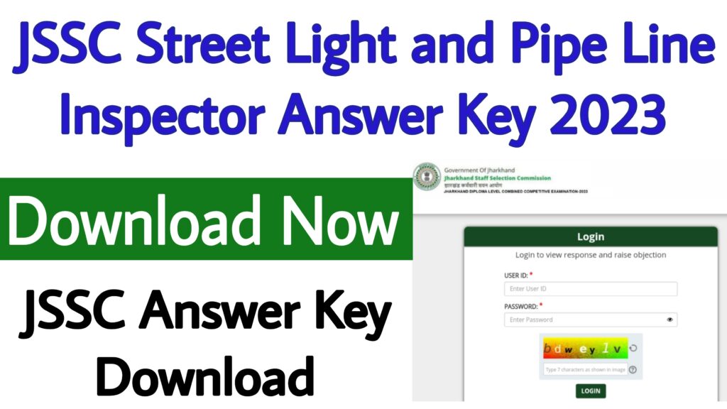 JSSC Street Light and Pipe Line Inspector Answer Key 2023