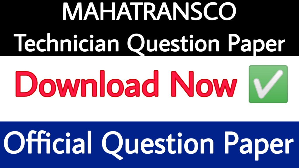 MAHATRANSCO Technician Question Paper