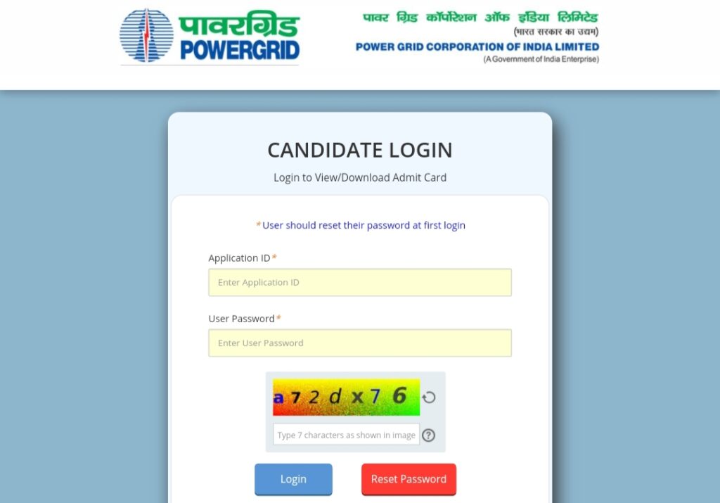 PGCIL Junior Technician Admit Card 2024 Download