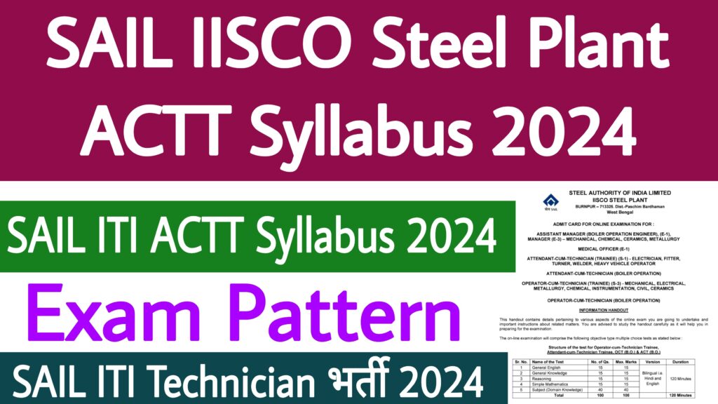 SAIL IISCO Steel Plant ACTT Syllabus 2024