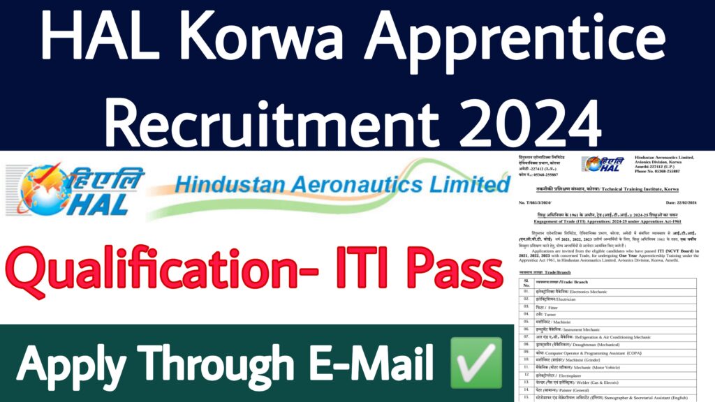 HAL Korwa Apprentice Recruitment 2024
