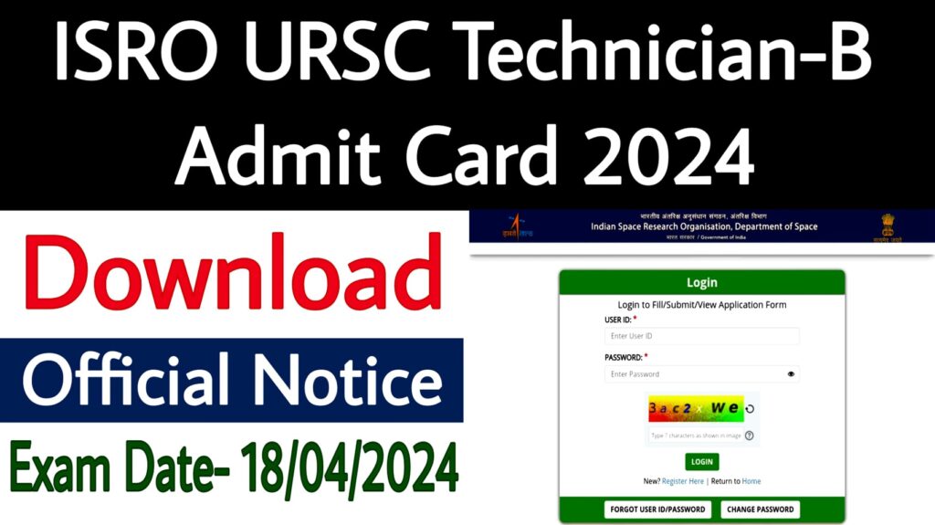 ISRO URSC Technician-B Admit Card 2024